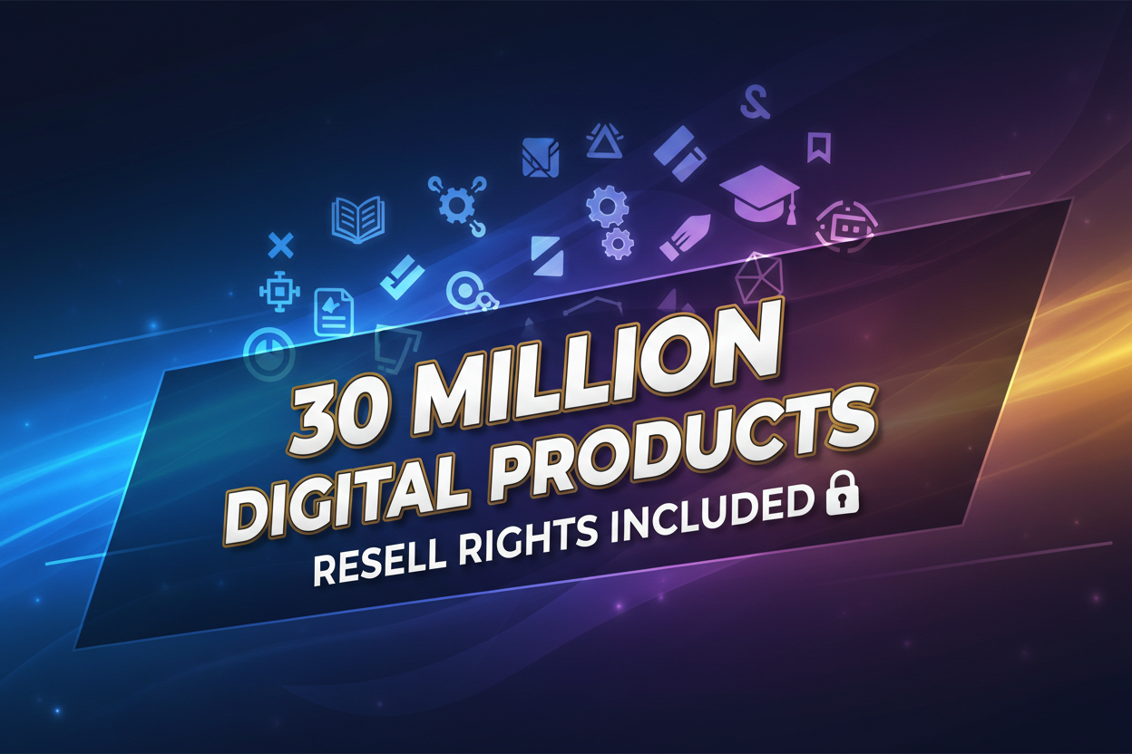30MILLION+TOP DIGITAL PRODUCTS WITH RESELL RIGHTS