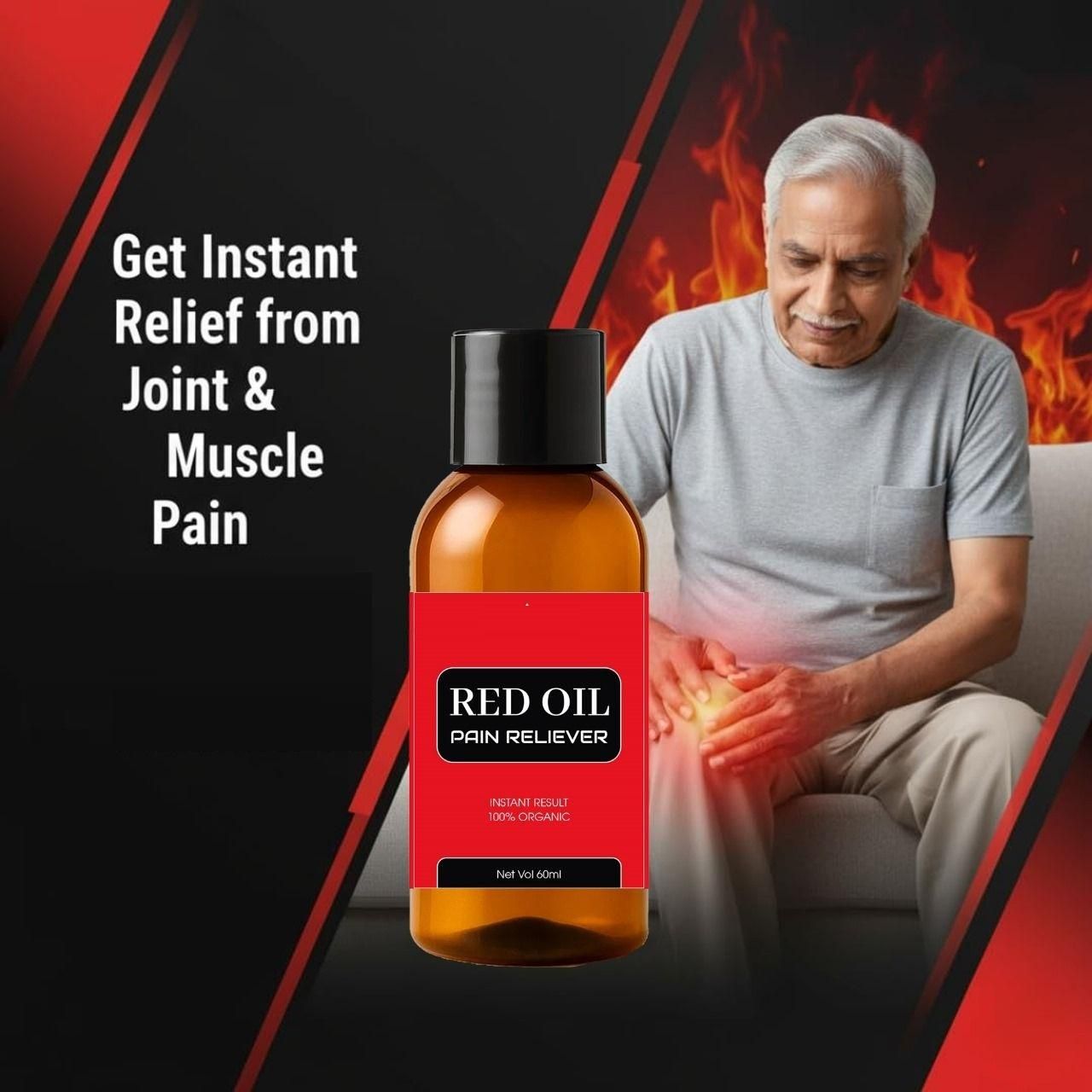 Instant Pain Relief Red Oil 60ml (Pack of 1)